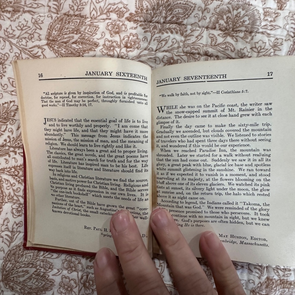 Vintage 1939 Gods Purpose 365 Daily Sermonettes Home Worship Red Hardcover Book - Picture 6 of 11